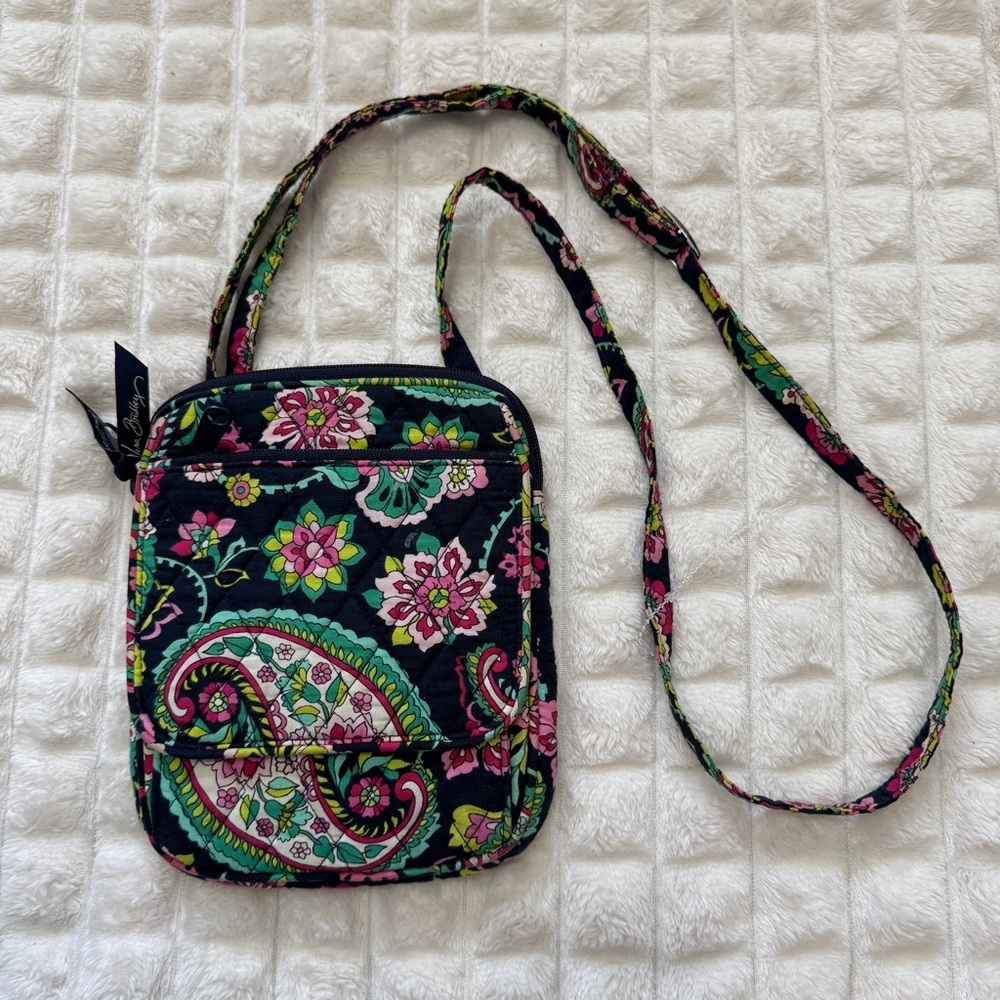 Vera Bradley Mini Hipster Crossbody Bag Petal Paisley ~ Floral Colorful Travel